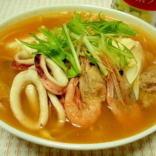 鶏がら塩糀スープで美味しい☆スンドゥブ鍋☆